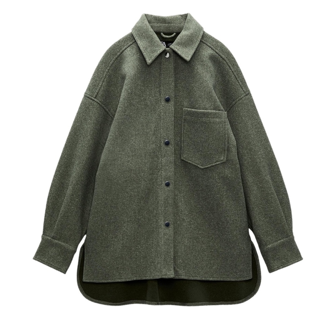 ZARA BUTTONED SOFT OVERSHIRT.